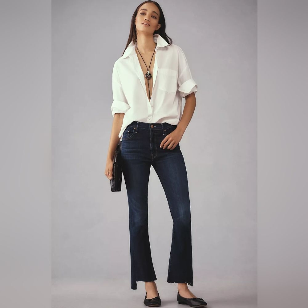 MOTHER The Insider Crop Step Fray Jean